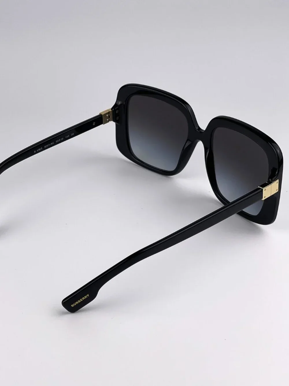 BURBERRY BE4363 PENELOPE 30018G BLACK SQUARE SUNGLASSES